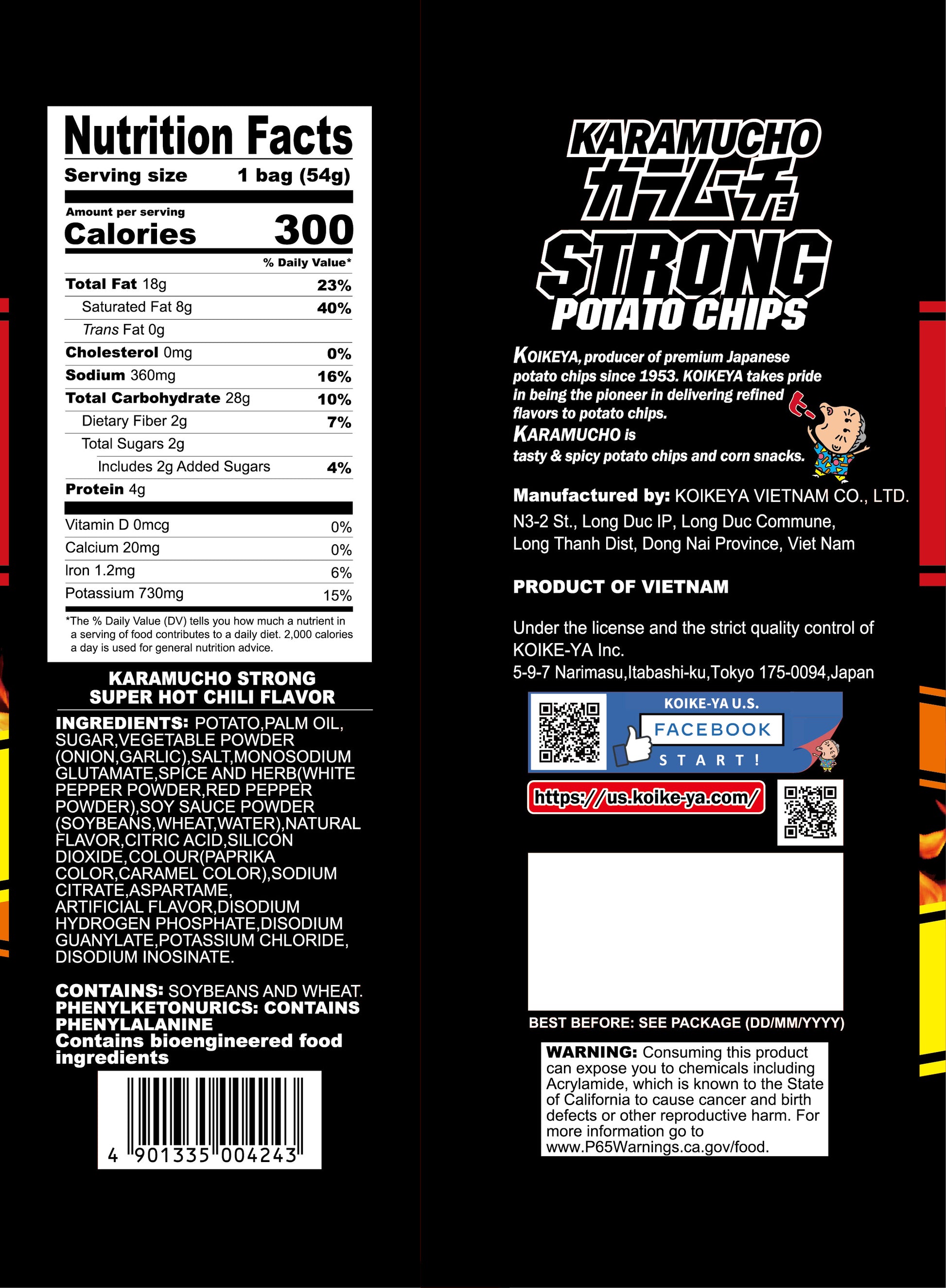 Daiso_KOIKEYA KARAMUCHO STRONG 1.9oz_BackPackage