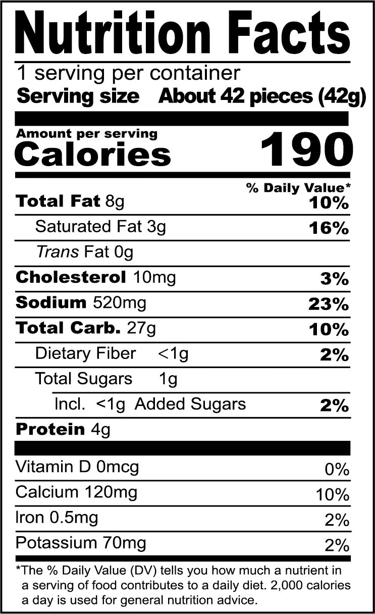 Daiso_KOIKEYA THE SHRIMP CHIP HOT CHILI 1.4 oz_NutritionFacts