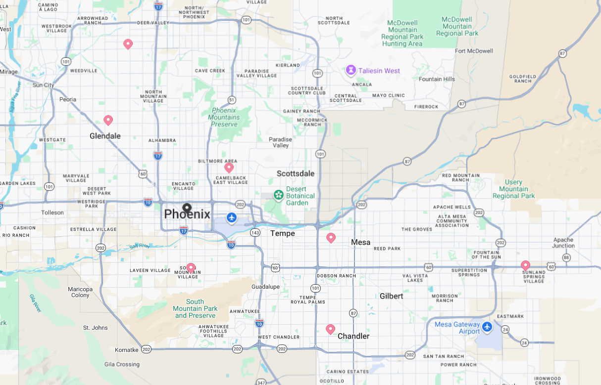 map of locations