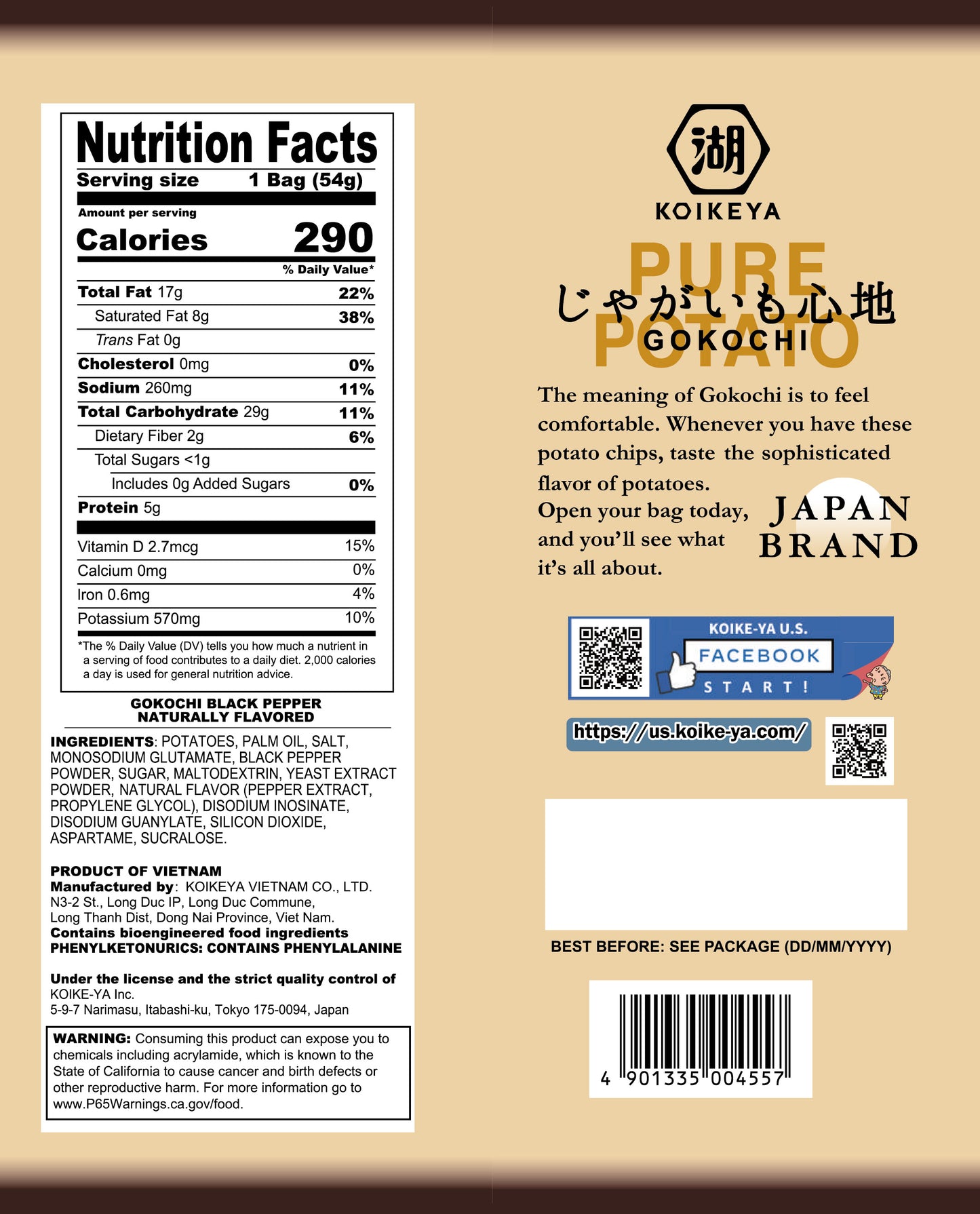 Daiso_KOIKEYA JAGAIMO GOKOCHI BLACK PEPPER 1.9oz_BackPackage