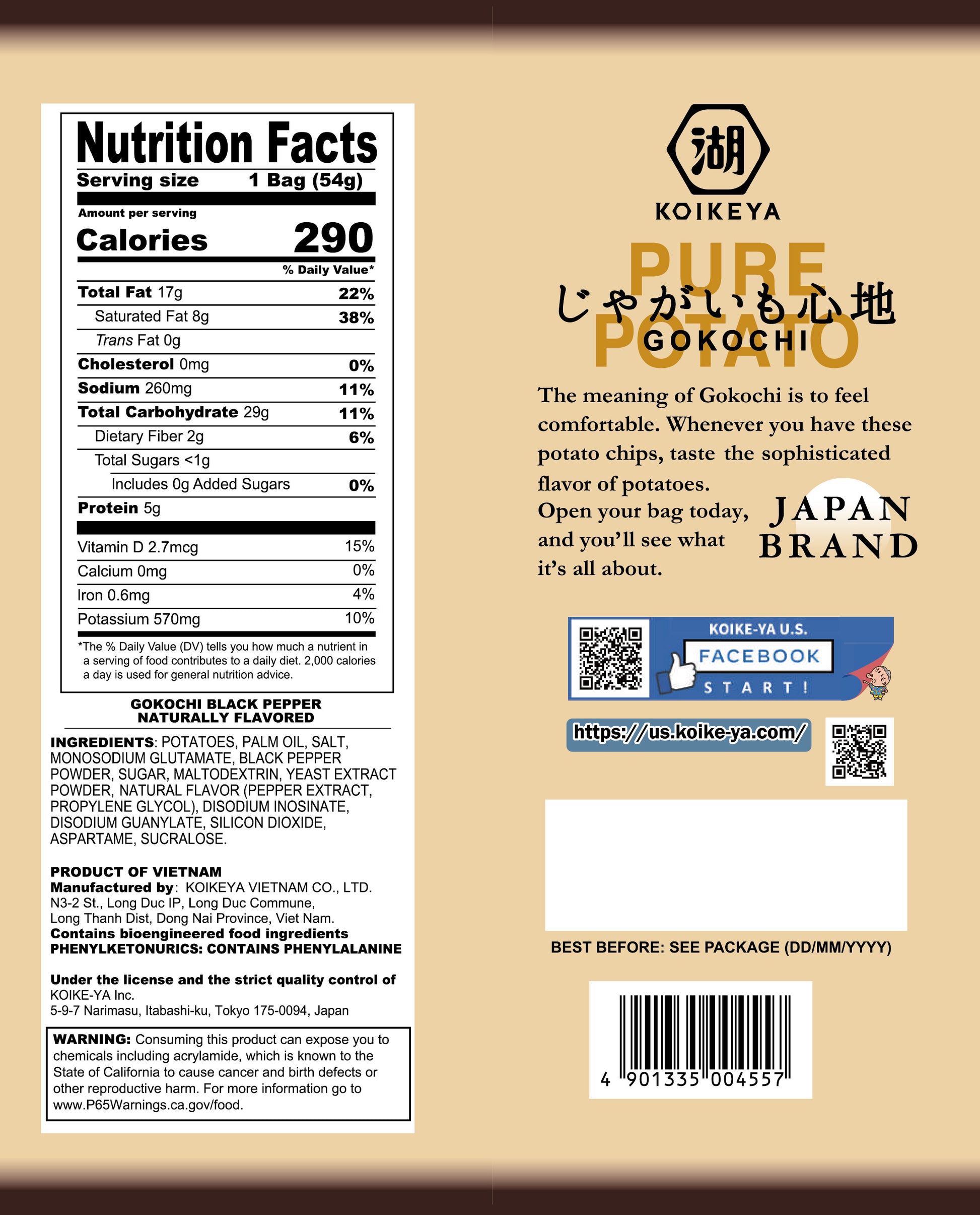 Daiso_KOIKEYA JAGAIMO GOKOCHI BLACK PEPPER 1.9oz_BackPackage