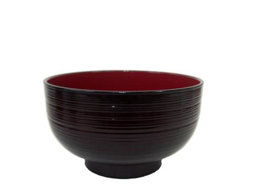 Daiso Aizunuri itome soup bowl dasky madder violet inside red FrontPackage