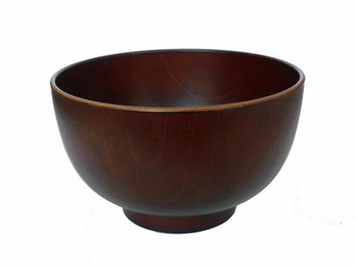 Daiso Aizunuri grain modern soup bowl redbrown FrontPackage