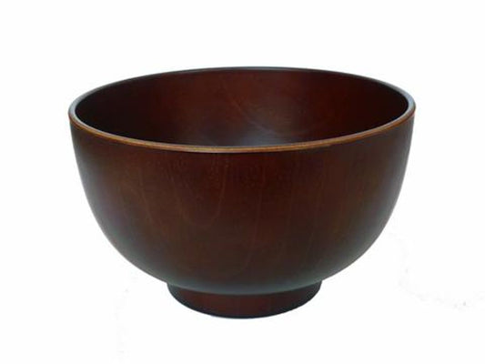 Daiso Aizunuri grain modern soup bowl redbrown FrontPackage