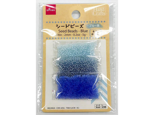 Daiso Seed Beads - Blue- FrontPackage