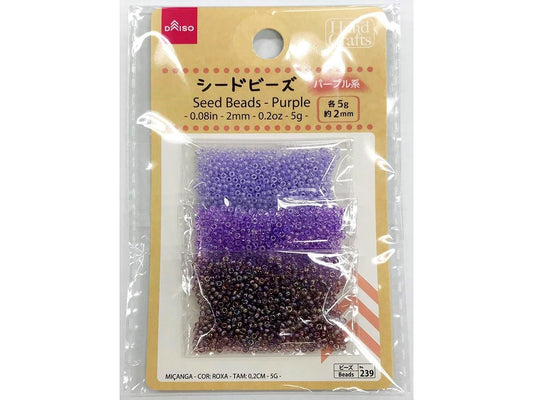Daiso Seed Beads - Purple- FrontPackage