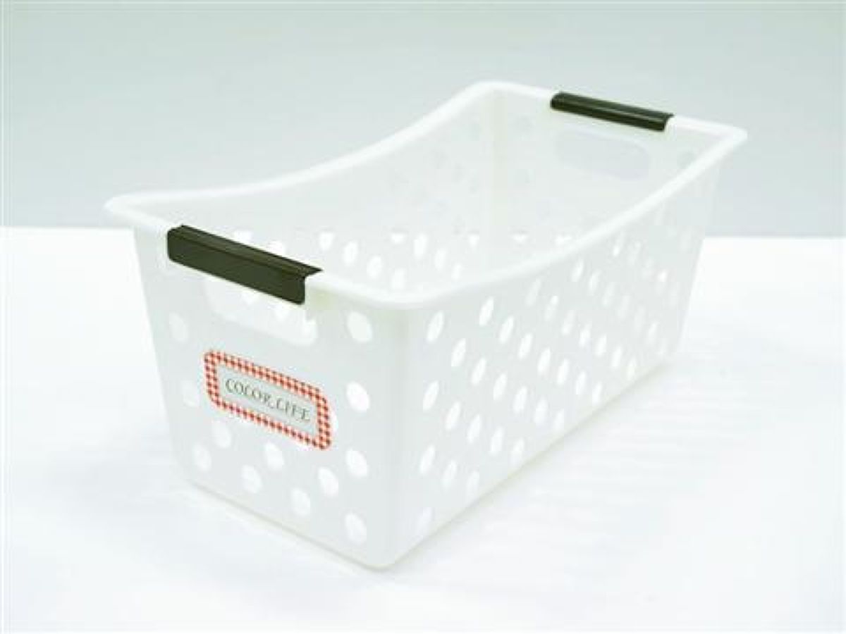 Daiso Dot basket 5 Off White FrontPackage