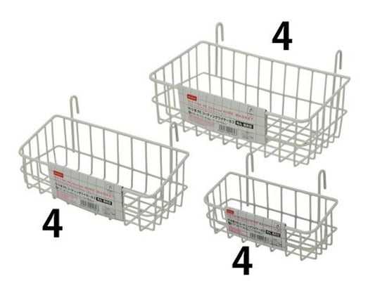 M-3 Type PE Coating Wire Basket Rounded Corner Horizontal Type L. M. S. Assortment