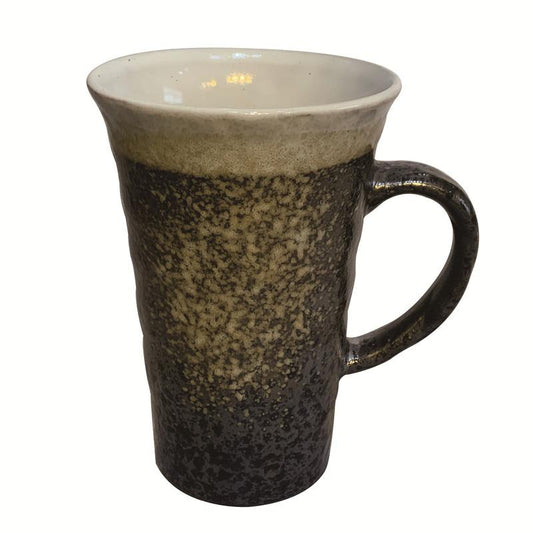 Beer Mug - Oil Spot White Glaze Pattern with Handle