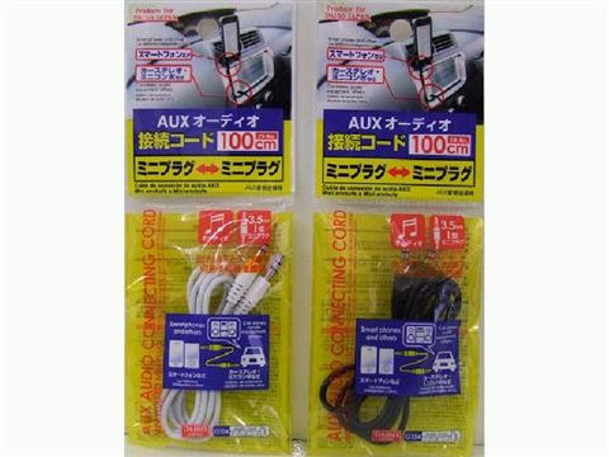 Daiso AUX Audio Connecting Cord -Miniplug To Miniplug- FrontPackage