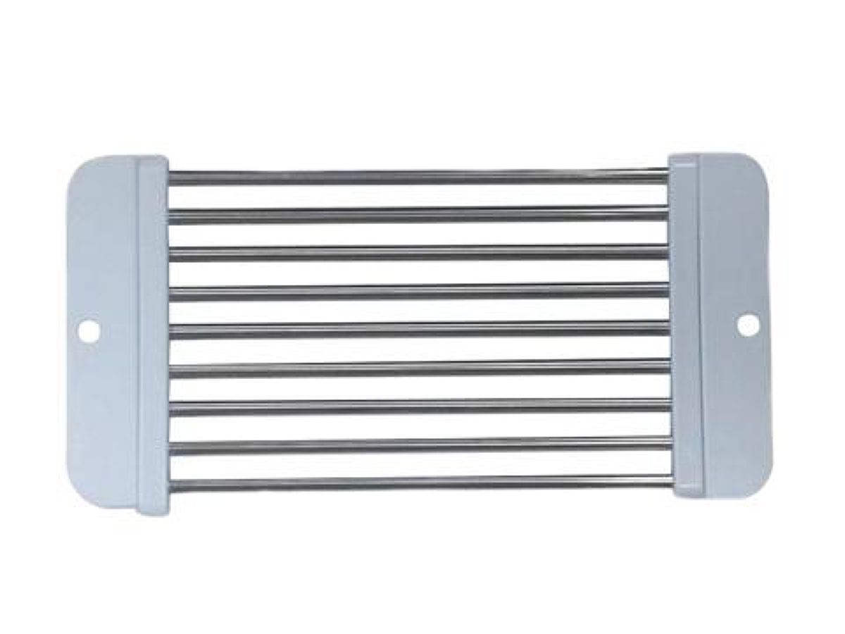 Daiso Extendable Pipe Shelf for Sinks -Stainless Steel- FrontPackage