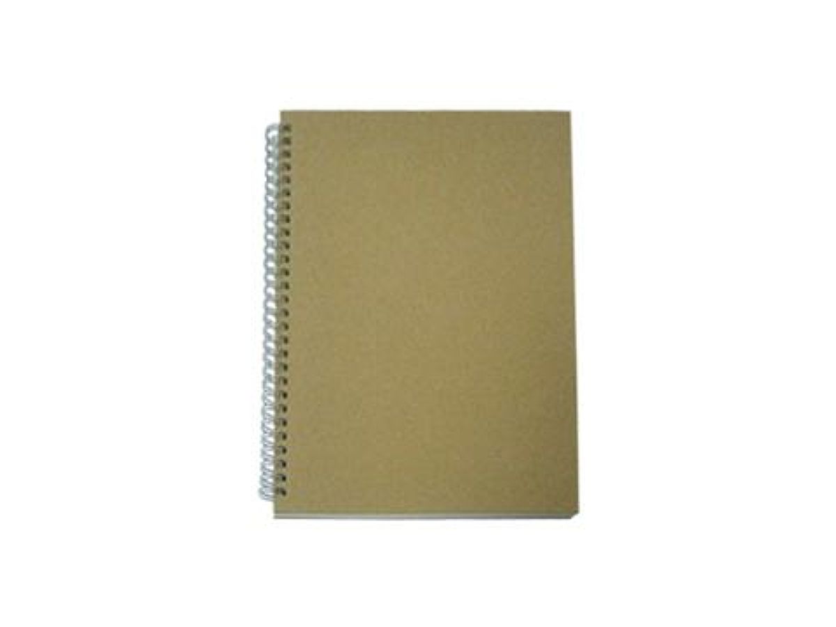Daiso Double Ringed Spiral Notebook -A4 - Craft Cover - 50 Pages- FrontPackage