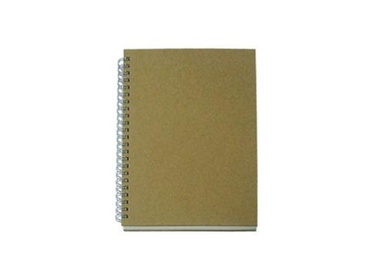 Double Ringed Spiral Notebook -A5 - Craft Cover - 80 Pages-