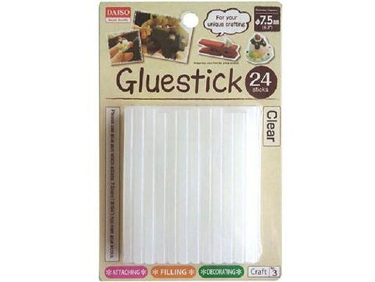 Daiso Glue Stick 24 sticks Clear FrontPackage