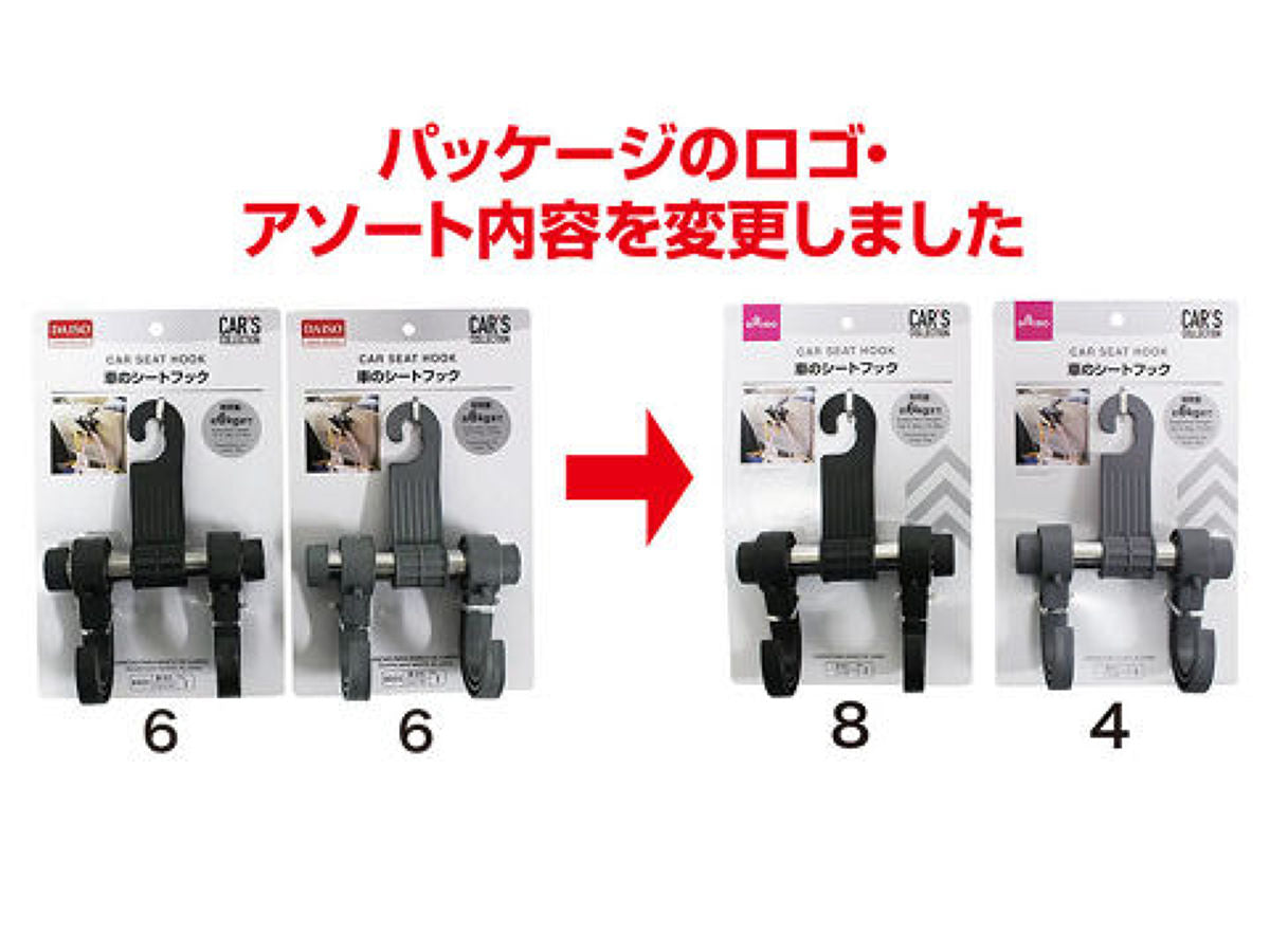 Daiso CAR SEAT HOOK FrontPackage