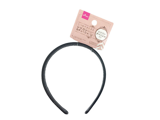 Daiso Silicone Headband -Wide - Black- FrontPackage