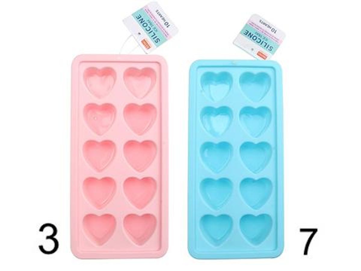 Daiso Silicone 10 Heart Ice Tray FrontPackage