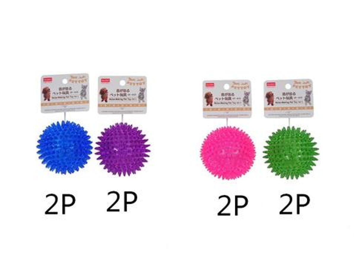 Daiso Noise making pet toy bone Ball 2 FrontPackage
