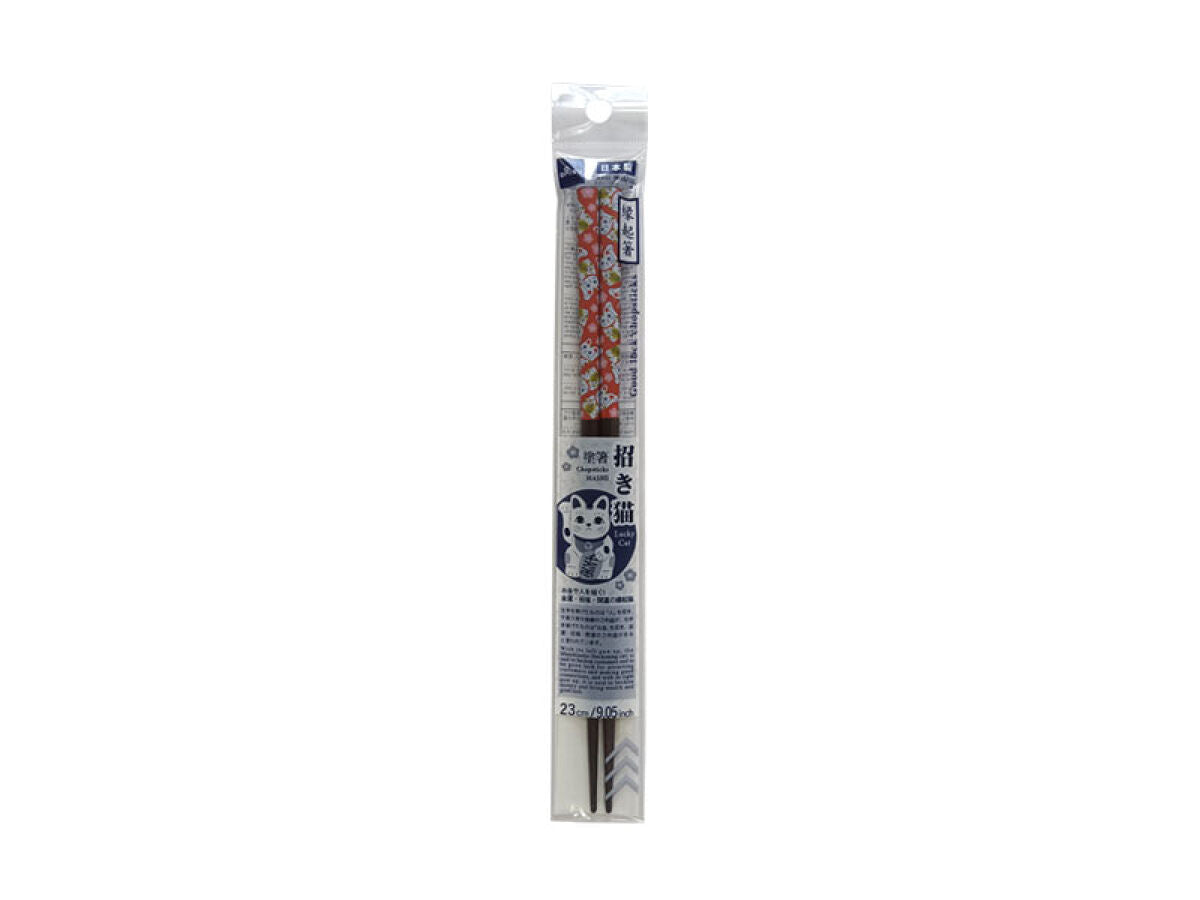 Daiso Chopsticks Made in Wakasa Japan - Good Luck Chopsticks - Lucky Cat- FrontPackage