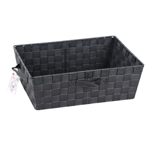 Woven Storage Basket Box - Dark Gray, 10.23 x 14.96 x h5.11 in