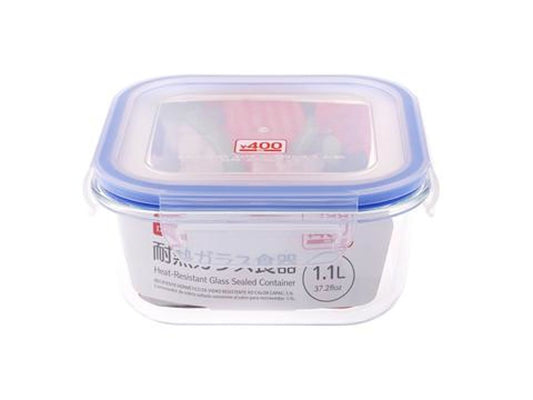 Daiso Microwave Safe Heat-Resistant Glass Sealed Container FrontPackage
