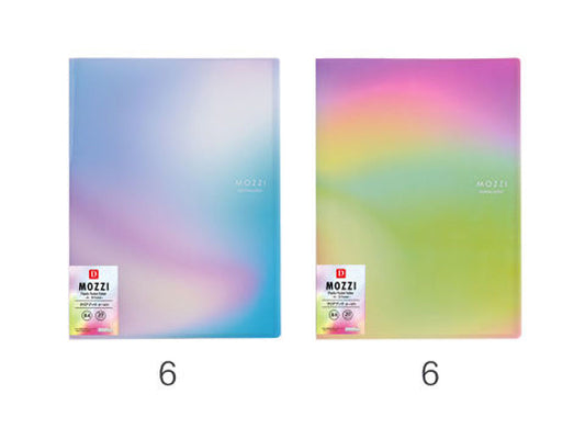 Daiso Plastic Pocket Folder -A4 - 20 Pockets - Aurora- FrontPackage