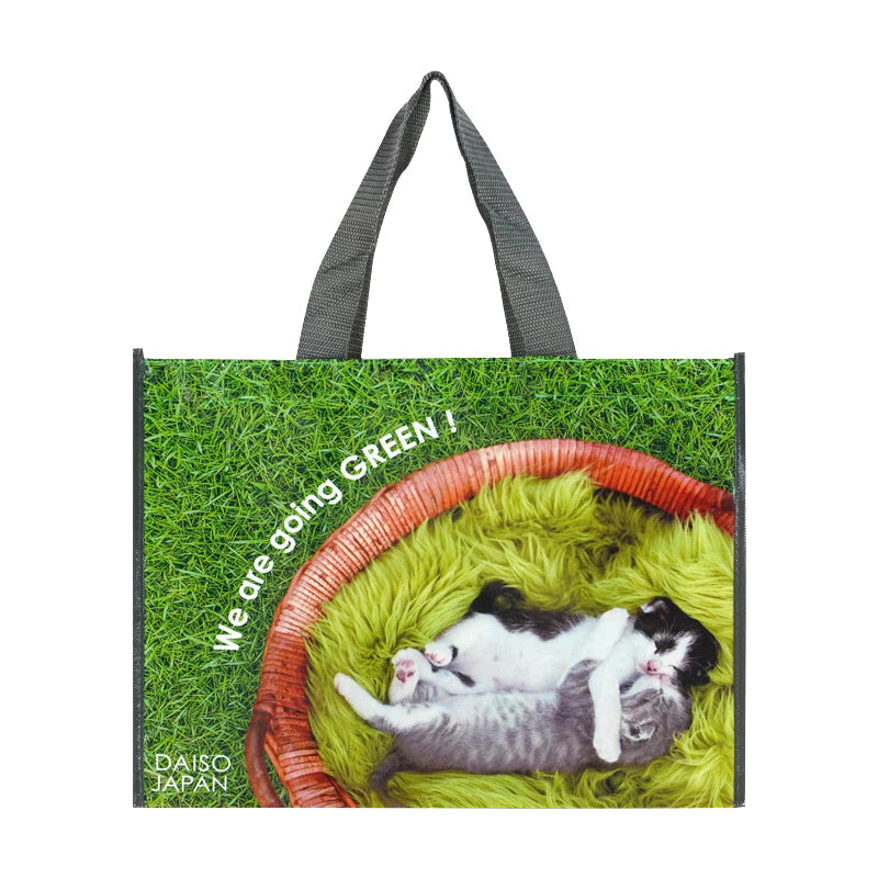Reusable Shopping Bag - Kittens, 12.2 x 14.9 x 8.5 in