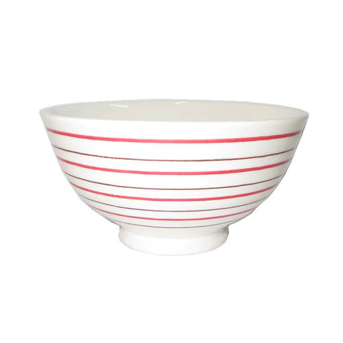 Rice Bowl - Pink Stripes - 8.79 fl oz, d4.7 x h2.5 in