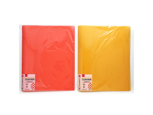 Daiso A4Clear book 32pocket(Red  Orange) FrontPackage