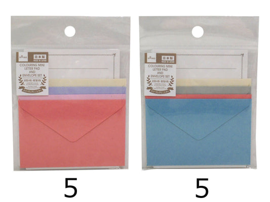 Daiso Coloring Mini Letter Pad And Envelope Set -1 -2- FrontPackage