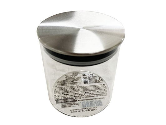 Daiso Glass Canister -With Stainless Steel Lid- FrontPackage