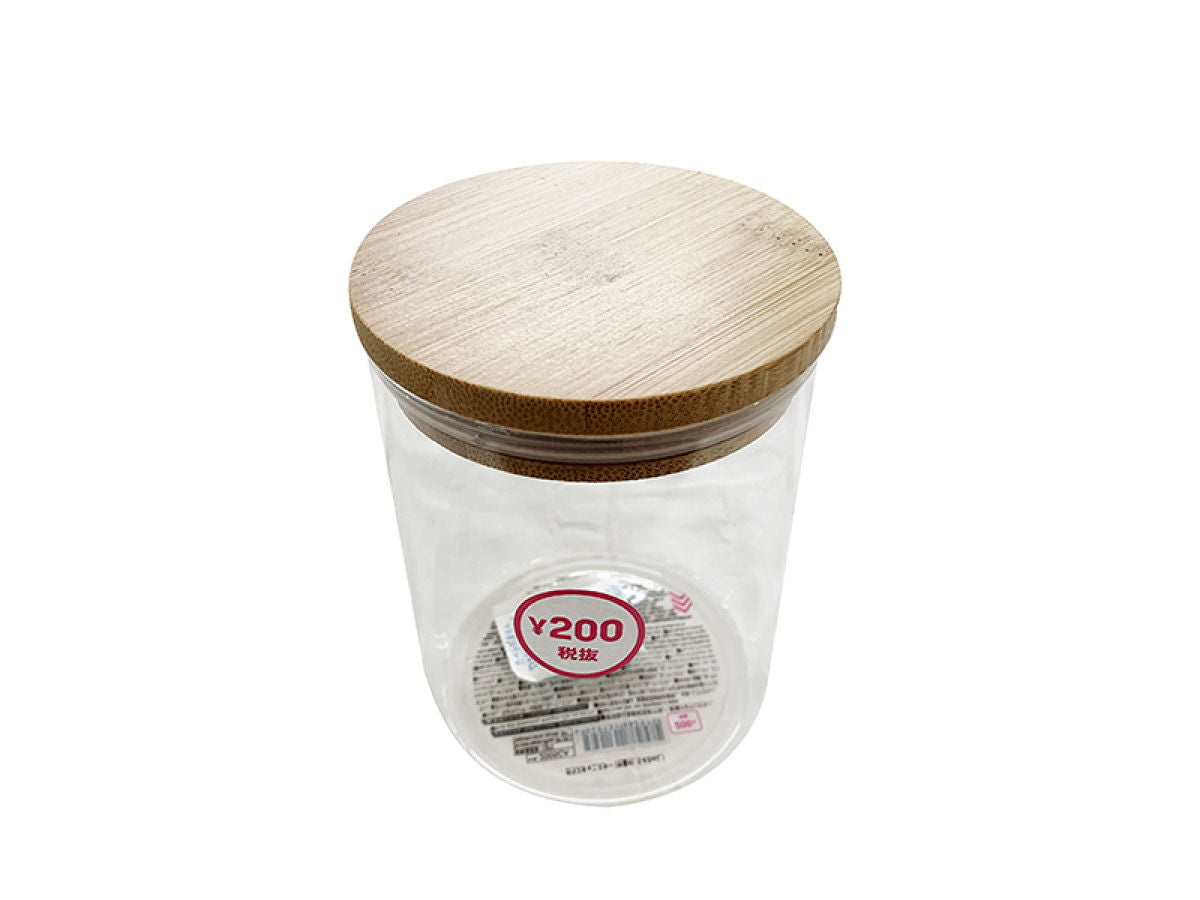 Daiso Glass Canister -With Bamboo Lid- FrontPackage