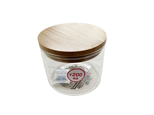Daiso Glass Canister -With Bamboo Lid- FrontPackage
