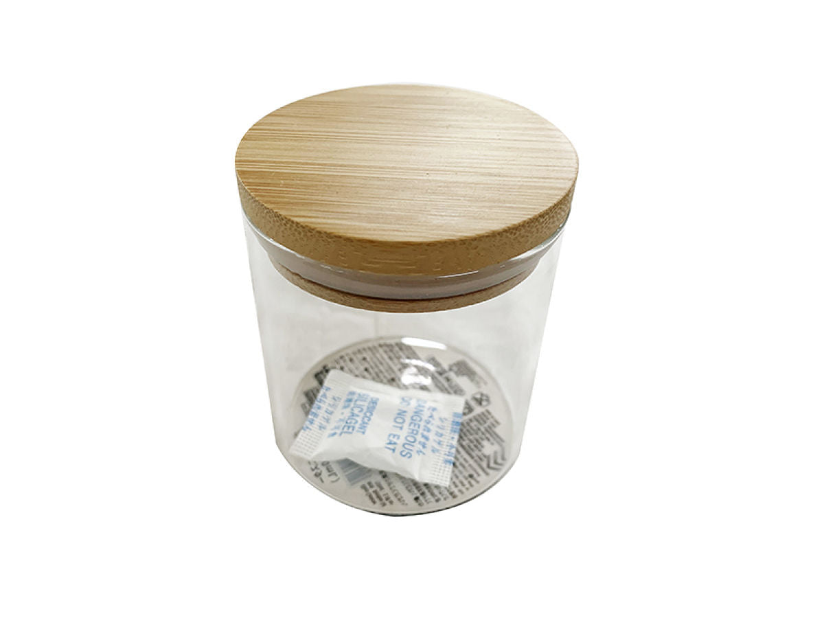 Daiso Glass Canister -With Bamboo Lid- FrontPackage