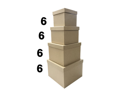 Daiso Paper Box  Square   Kraft  Plain FrontPackage