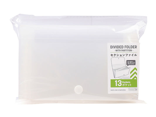 Daiso Divided Folder -With Partition - 13 Pockets- FrontPackage