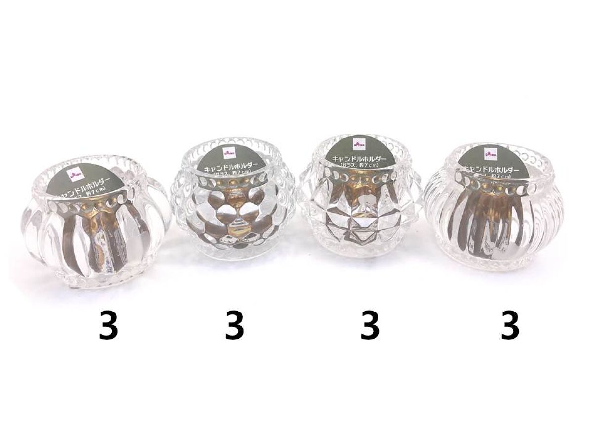 Daiso Glass Candle Holder FrontPackage