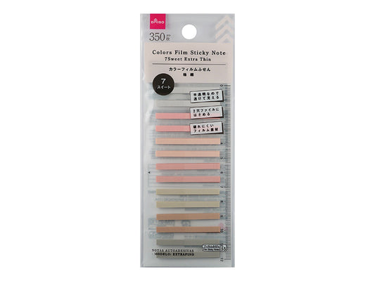 Daiso Color Film Sticky Note -7 Sweet - Extra Thin- FrontPackage