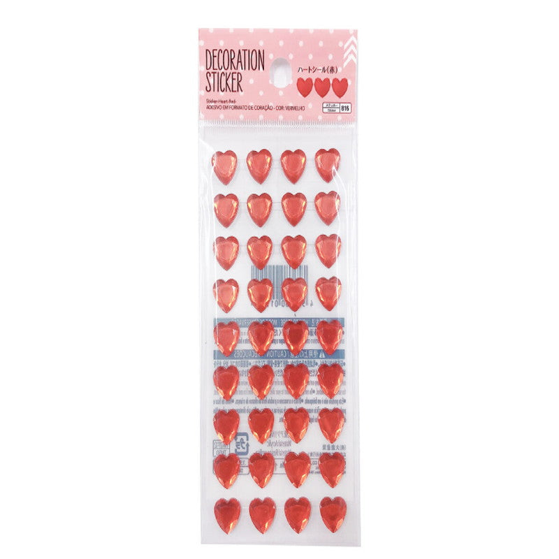 Daiso Sticker-Heart-Red- FrontPackage