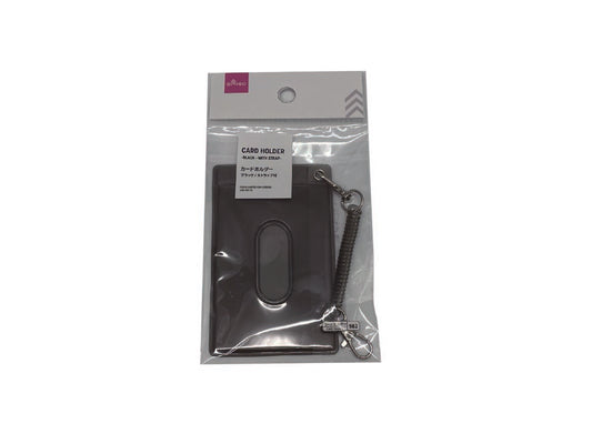Daiso Card Holder -Black -With Strap- FrontPackage
