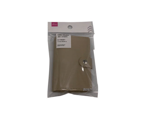 Daiso Card Holder -Beige - 20 Pockets- FrontPackage