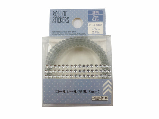 Roll of Stickers -Clear-3mm-0.11in-