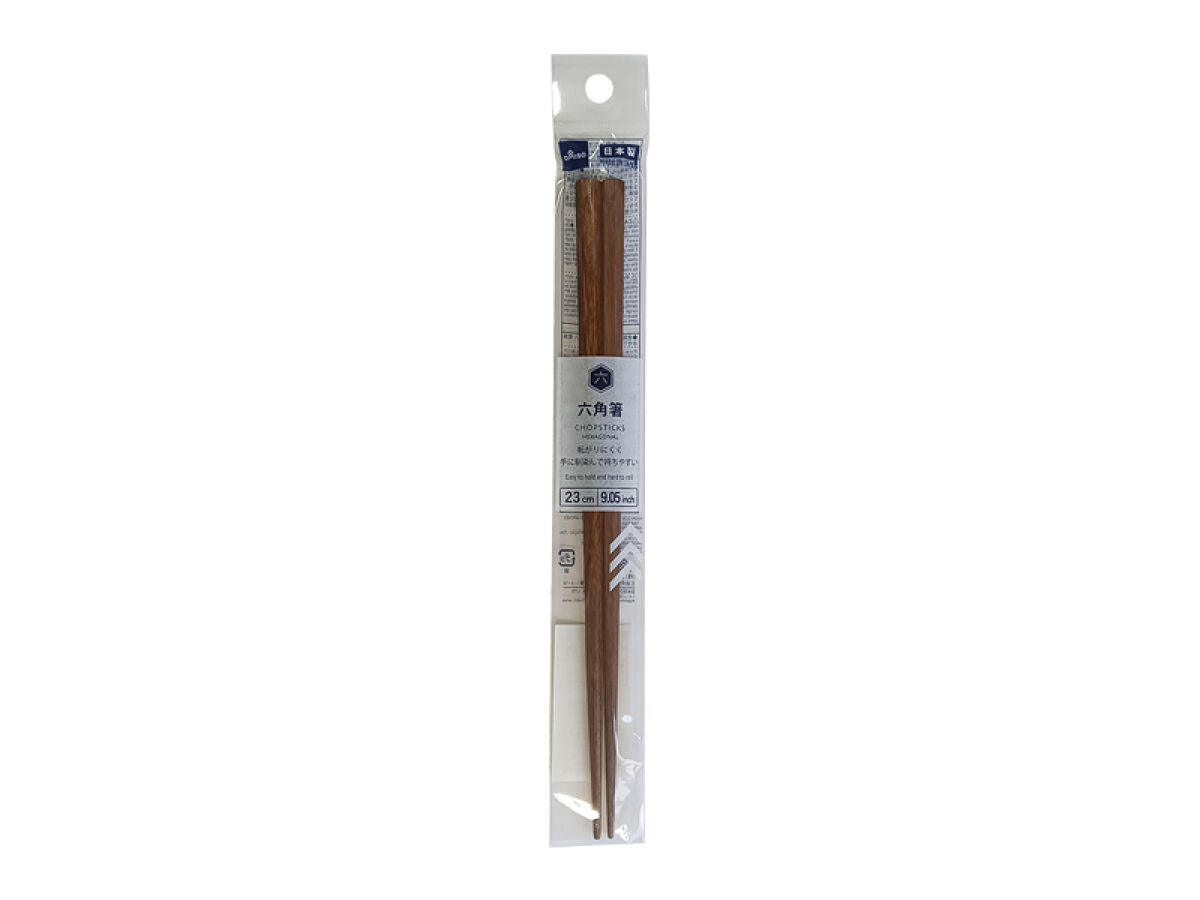 Daiso Chopsticks -Hexagonal - Dyed Brown- FrontPackage