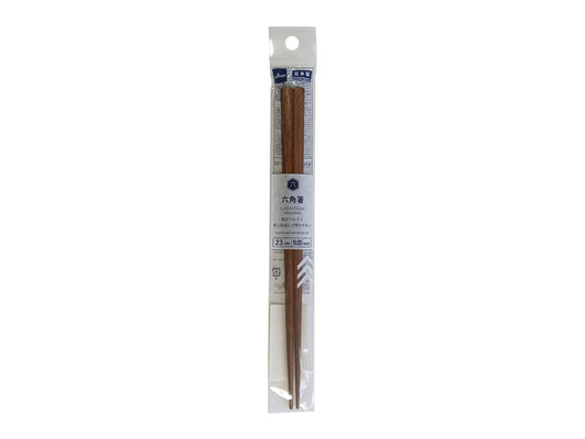 Daiso Chopsticks -Hexagonal - Dyed Brown- FrontPackage