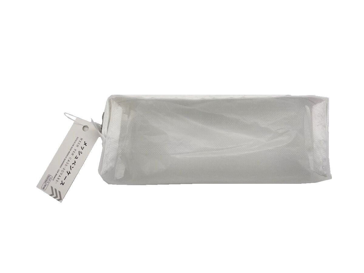 Daiso Mesh Pencase -Square-White- FrontPackage