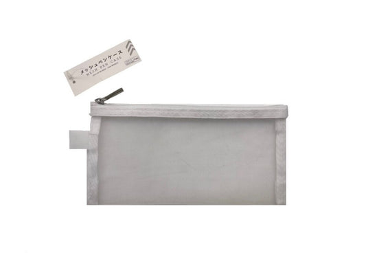 Mesh Pen Case - White -