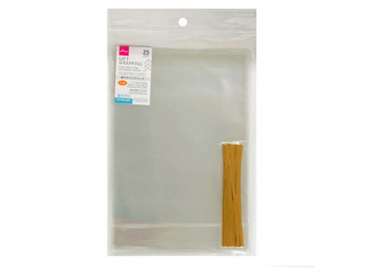 Daiso Clear Plastic Bag with Bottom Gusset - 25 pcs. - FrontPackage