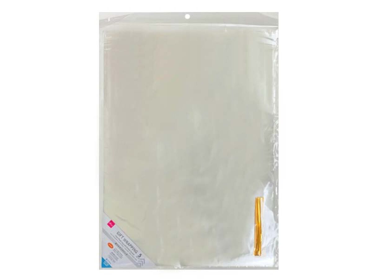 Daiso Clear Plastic Bag with Bottom Gusset - 5 pcs.- FrontPackage
