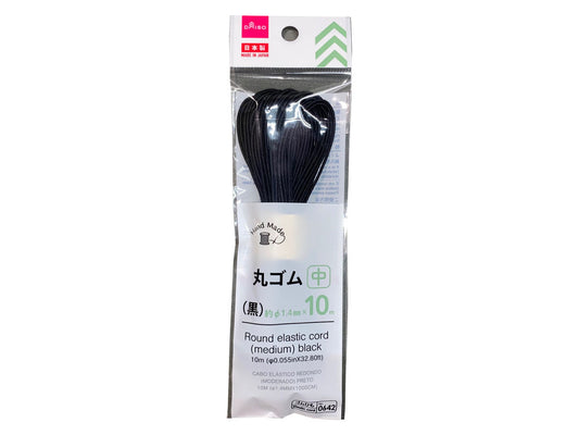 Daiso Round Elastic Cord -Medium -Black- FrontPackage