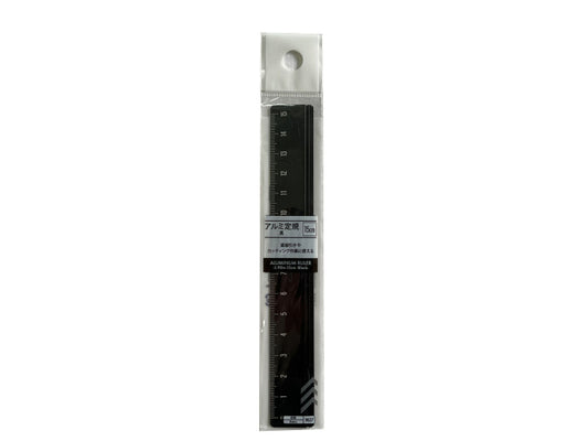 Daiso Aluminum Ruler - Black- FrontPackage
